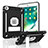 Funda Bumper Silicona y Plastico Mate Carcasa con Soporte YJ1 para Apple iPad Mini 2 Negro