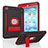 Funda Bumper Silicona y Plastico Mate Carcasa con Soporte YJ1 para Apple iPad Mini 2 Rojo y Negro