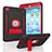 Funda Bumper Silicona y Plastico Mate Carcasa con Soporte YJ1 para Apple iPad Mini 3 Rojo y Negro