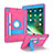 Funda Bumper Silicona y Plastico Mate Carcasa con Soporte YJ2 para Apple iPad 10.2 (2020) Rosa Roja