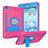 Funda Bumper Silicona y Plastico Mate Carcasa con Soporte YJ2 para Apple iPad Mini 3 Rosa Roja