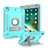 Funda Bumper Silicona y Plastico Mate Carcasa con Soporte YJ2 para Apple iPad Mini 4 Azul Claro