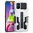 Funda Bumper Silicona y Plastico Mate Carcasa con Soporte ZJ1 para Samsung Galaxy M51 Blanco