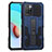 Funda Bumper Silicona y Plastico Mate Carcasa con Soporte ZJ1 para Xiaomi Redmi Note 11 4G (2021) Azul