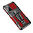 Funda Bumper Silicona y Plastico Mate Carcasa con Soporte ZJ2 para Xiaomi Mi 11X Pro 5G Rojo