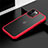 Funda Bumper Silicona y Plastico Mate Carcasa N01 para Apple iPhone 12 Pro Rojo
