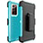 Funda Bumper Silicona y Plastico Mate Carcasa N04 para Samsung Galaxy Note 20 Ultra 5G Azul Cielo