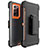 Funda Bumper Silicona y Plastico Mate Carcasa N04 para Samsung Galaxy Note 20 Ultra 5G Naranja