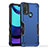 Funda Bumper Silicona y Plastico Mate Carcasa para Motorola Moto E20 Azul