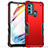 Funda Bumper Silicona y Plastico Mate Carcasa para Motorola Moto Edge 20 Lite 5G Rojo