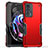 Funda Bumper Silicona y Plastico Mate Carcasa para Motorola Moto Edge 20 Pro 5G Rojo