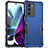 Funda Bumper Silicona y Plastico Mate Carcasa para Motorola Moto Edge S30 5G Azul