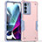 Funda Bumper Silicona y Plastico Mate Carcasa para Motorola Moto Edge S30 5G Rosa