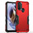 Funda Bumper Silicona y Plastico Mate Carcasa para Motorola Moto G31 Rojo