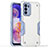 Funda Bumper Silicona y Plastico Mate Carcasa para Motorola Moto G82 5G Blanco