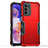 Funda Bumper Silicona y Plastico Mate Carcasa para Motorola Moto G82 5G Rojo