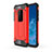Funda Bumper Silicona y Plastico Mate Carcasa para Motorola Moto One Zoom Rojo