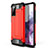 Funda Bumper Silicona y Plastico Mate Carcasa para Samsung Galaxy S20 Lite 5G Rojo