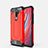 Funda Bumper Silicona y Plastico Mate Carcasa para Xiaomi Redmi Note 8 Pro Rojo