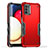 Funda Bumper Silicona y Plastico Mate Carcasa QW1 para Samsung Galaxy A02s Rojo