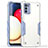 Funda Bumper Silicona y Plastico Mate Carcasa QW1 para Samsung Galaxy M02s Blanco