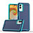 Funda Bumper Silicona y Plastico Mate Carcasa QW1 para Samsung Galaxy M04 Azul