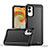 Funda Bumper Silicona y Plastico Mate Carcasa QW1 para Samsung Galaxy M04 Negro