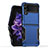 Funda Bumper Silicona y Plastico Mate Carcasa QW1 para Samsung Galaxy Z Flip4 5G Azul