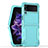 Funda Bumper Silicona y Plastico Mate Carcasa QW1 para Samsung Galaxy Z Flip4 5G Azul Claro