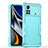 Funda Bumper Silicona y Plastico Mate Carcasa QW1 para Xiaomi Redmi Note 11E Pro 5G Azul Claro