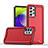 Funda Bumper Silicona y Plastico Mate Carcasa QW2 para Samsung Galaxy A52s 5G Rojo