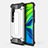 Funda Bumper Silicona y Plastico Mate Carcasa R01 para Xiaomi Mi Note 10 Plata