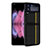 Funda Bumper Silicona y Plastico Mate Carcasa U01 para Samsung Galaxy Z Flip3 5G Oro