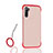 Funda Bumper Silicona y Plastico Mate Carcasa U03 para Samsung Galaxy Note 10 5G Rojo