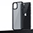 Funda Bumper Silicona y Plastico Mate Carcasa U04 para Apple iPhone 13 Mini Negro
