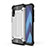 Funda Bumper Silicona y Plastico Mate Carcasa WL1 para Samsung Galaxy A50 Plata