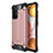 Funda Bumper Silicona y Plastico Mate Carcasa WL1 para Samsung Galaxy A52s 5G Oro Rosa