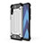 Funda Bumper Silicona y Plastico Mate Carcasa WL1 para Samsung Galaxy A70 Plata