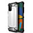 Funda Bumper Silicona y Plastico Mate Carcasa WL1 para Samsung Galaxy F52 5G Plata