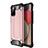 Funda Bumper Silicona y Plastico Mate Carcasa WL1 para Samsung Galaxy M02s Oro Rosa