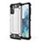 Funda Bumper Silicona y Plastico Mate Carcasa WL1 para Samsung Galaxy M32 5G Plata