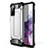 Funda Bumper Silicona y Plastico Mate Carcasa WL1 para Samsung Galaxy S20 FE 5G Plata