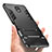 Funda Bumper Silicona y Plastico Mate con Anillo de dedo Soporte A01 para Samsung Galaxy Amp Prime 3 Negro
