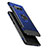 Funda Bumper Silicona y Plastico Mate con Anillo de dedo Soporte A01 para Samsung Galaxy Note 8 Duos N950F Azul