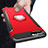 Funda Bumper Silicona y Plastico Mate con Anillo de dedo Soporte A03 para Apple iPhone 8 Plus Rojo