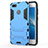 Funda Bumper Silicona y Plastico Mate con Soporte para Huawei P9 Lite Mini Azul