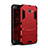 Funda Bumper Silicona y Plastico Mate con Soporte para Samsung Galaxy C7 SM-C7000 Rojo