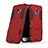 Funda Bumper Silicona y Plastico Mate con Soporte para Samsung Galaxy Grand Prime Pro (2018) Rojo