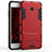 Funda Bumper Silicona y Plastico Mate con Soporte para Samsung Galaxy J5 (2017) Version Americaine Rojo