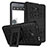 Funda Bumper Silicona y Plastico Mate con Soporte para Samsung Galaxy Tab A6 7.0 SM-T280 SM-T285 Negro